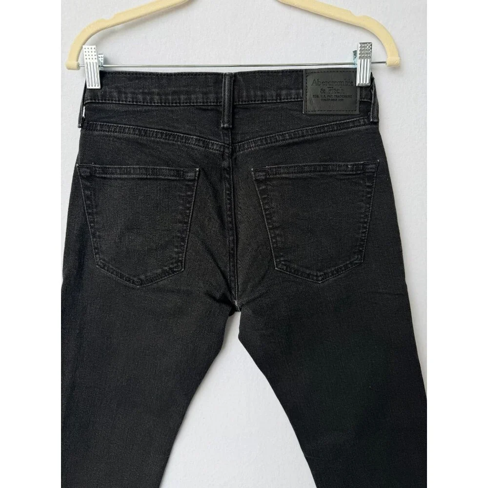 Abercrombie & Fitch Mens Skinny Black Jeans 29x30 Stretch Denim - Picture 9 of 11
